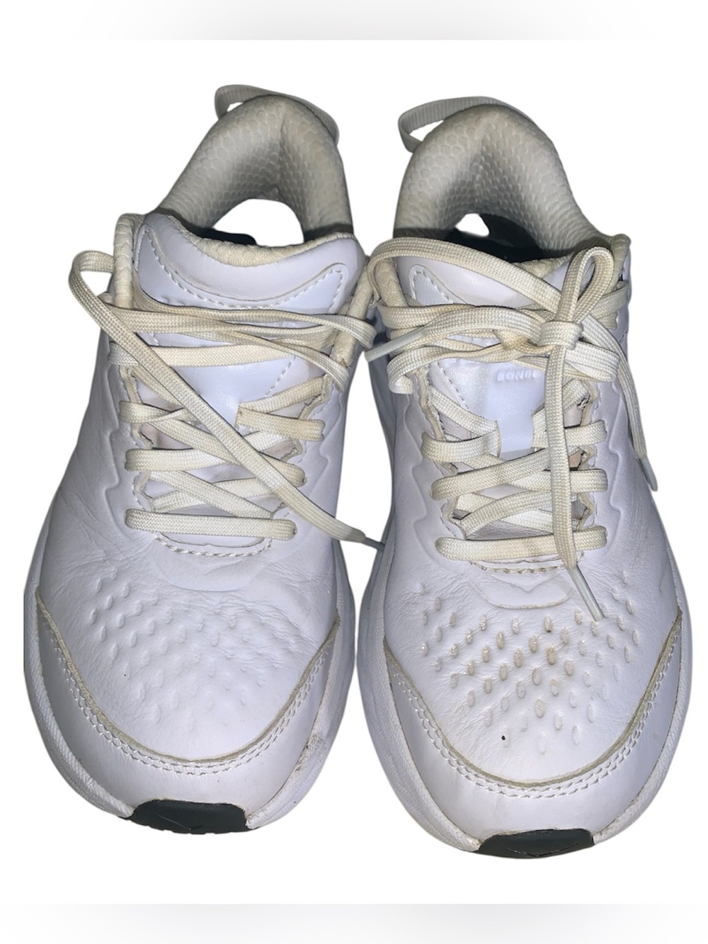Women’s HOKA White Leather running/work shoes size 7